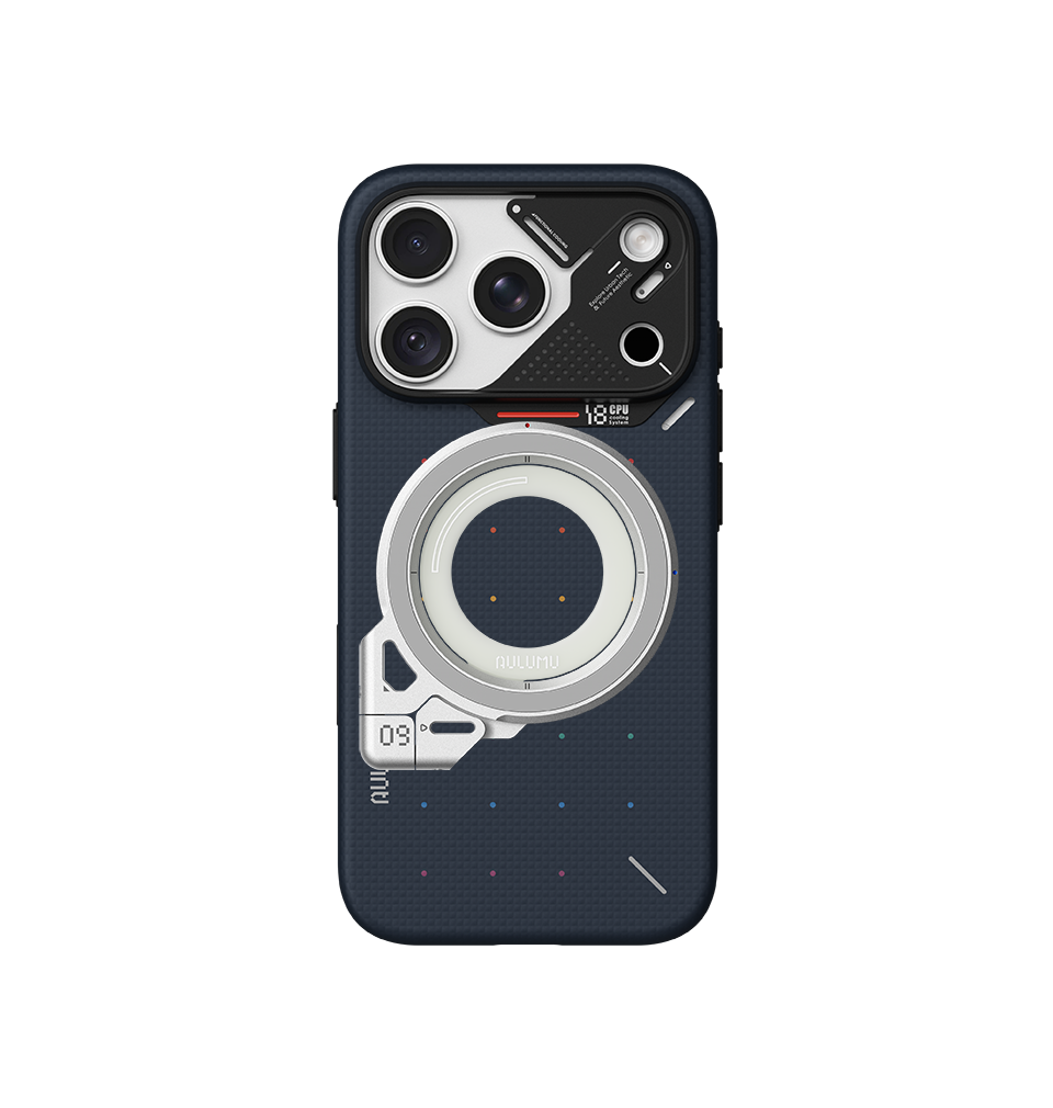 A18 iPhone 18/17 Proシリーズ対応 スマホケース｜ドットアラミド繊維 & G09 360度回転式 スマホリング スタンド