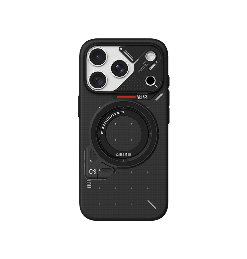 A18 iPhone 18/17 Proシリーズ対応 スマホケース｜ドットアラミド繊維 & G09 360度回転式 スマホリング スタンド