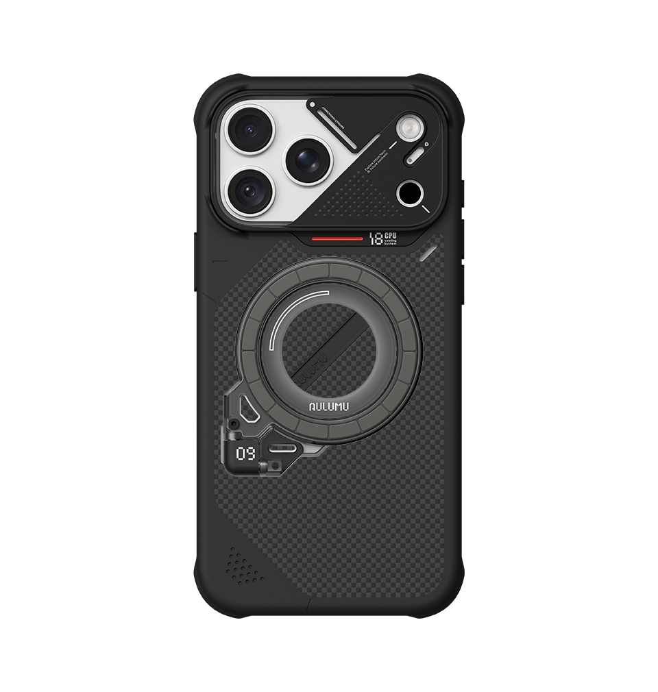 A18 iPhone 18/17 Proシリーズ対応 耐衝撃アラミド繊維スマホケース & G09 360度回転式 スマホリング スタンド