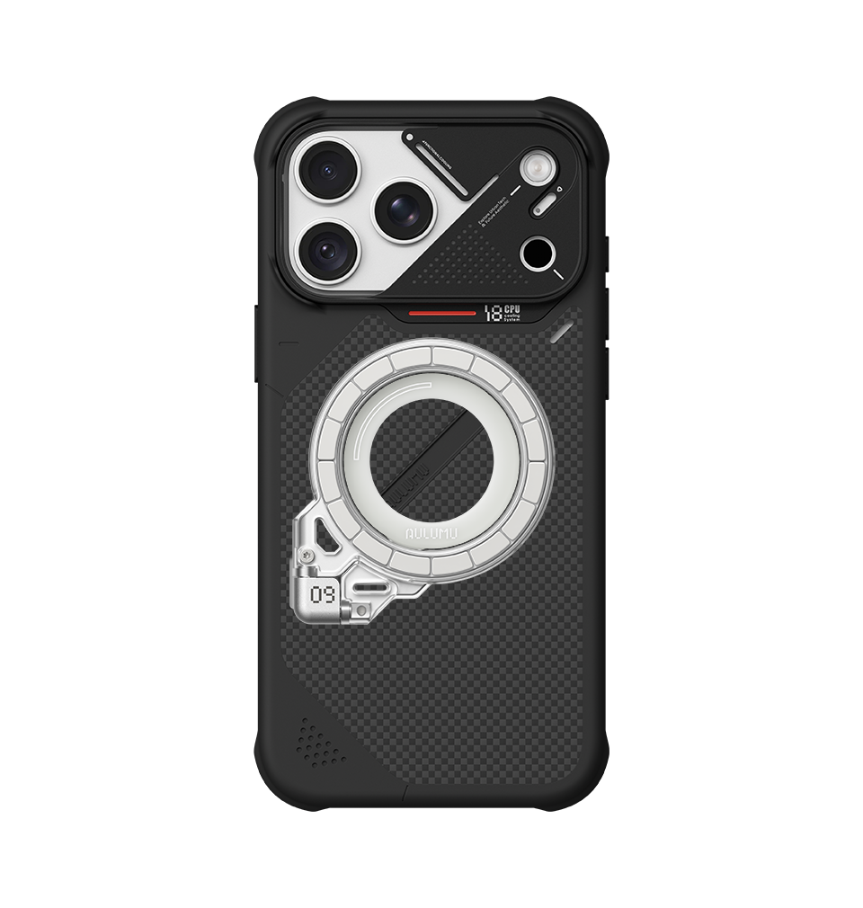 A18 iPhone 18/17 Proシリーズ対応 耐衝撃アラミド繊維スマホケース & G09 360度回転式 スマホリング スタンド