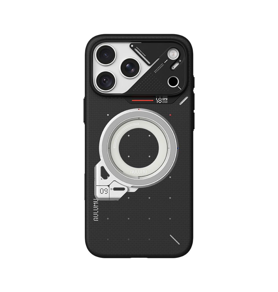 A18 iPhone 18/17 Proシリーズ対応 スマホケース｜ドットアラミド繊維 & G09 360度回転式 スマホリング スタンド