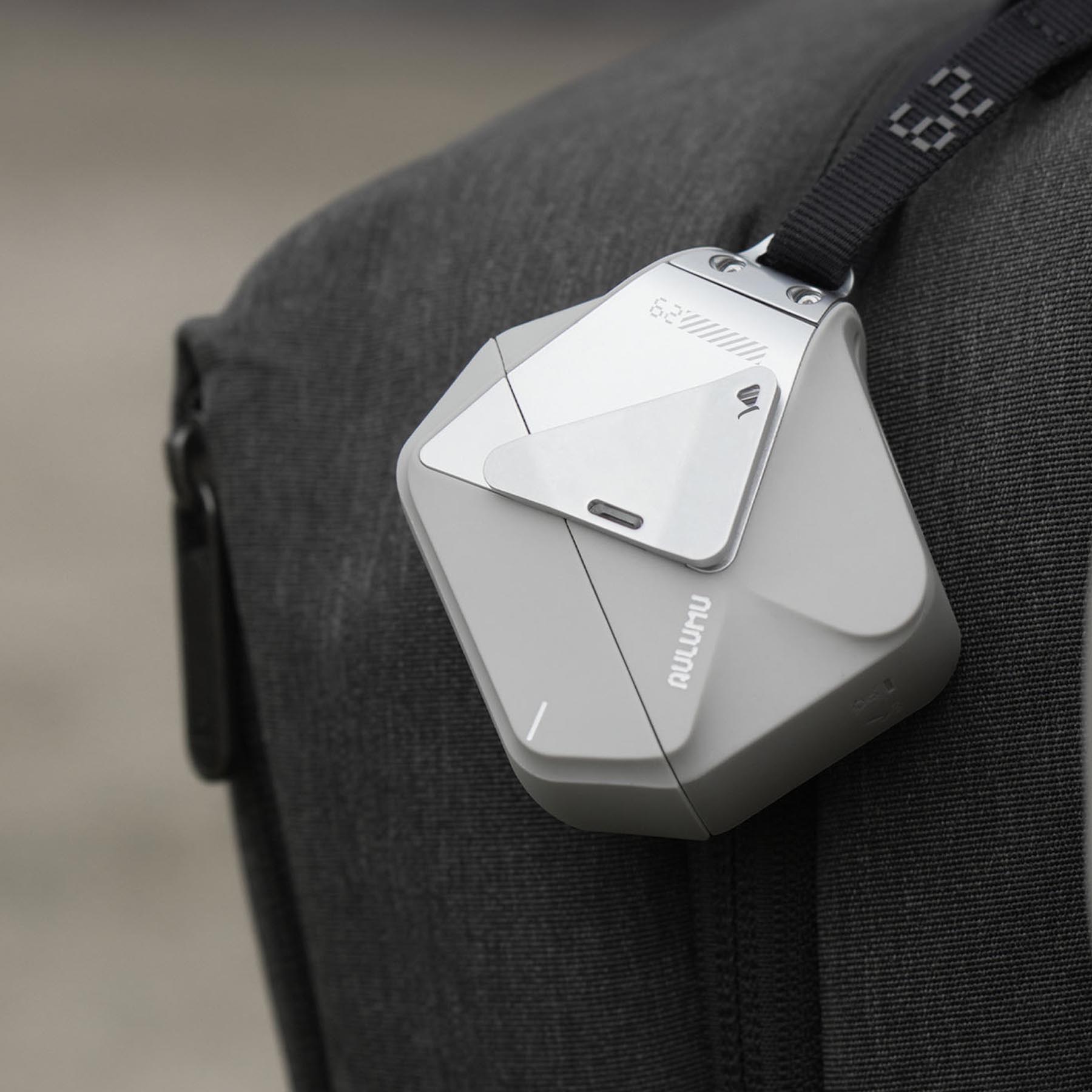 aulumu A29 AirPods 4用ジオメトリックケースをバックパックにぶら下げた耐衝撃カバー