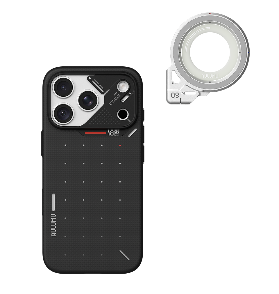 A18 iPhone 18/17 Proシリーズ対応 スマホケース｜ドットアラミド繊維 & G09 360度回転式 スマホリング スタンド