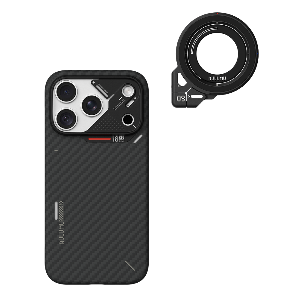 A18 iPhone 18/17 Proシリーズ対応 スマホケース｜超薄型アラミド繊維 & G09 360度回転式 スマホリング スタンド