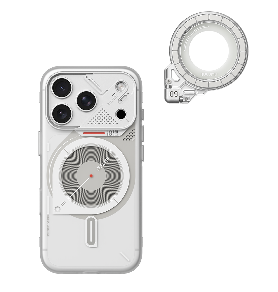 A18 iPhone 18/17 Proシリーズ対応 フロステッドケース & G09 Ghost 360度回転式 スマホリング スタンド