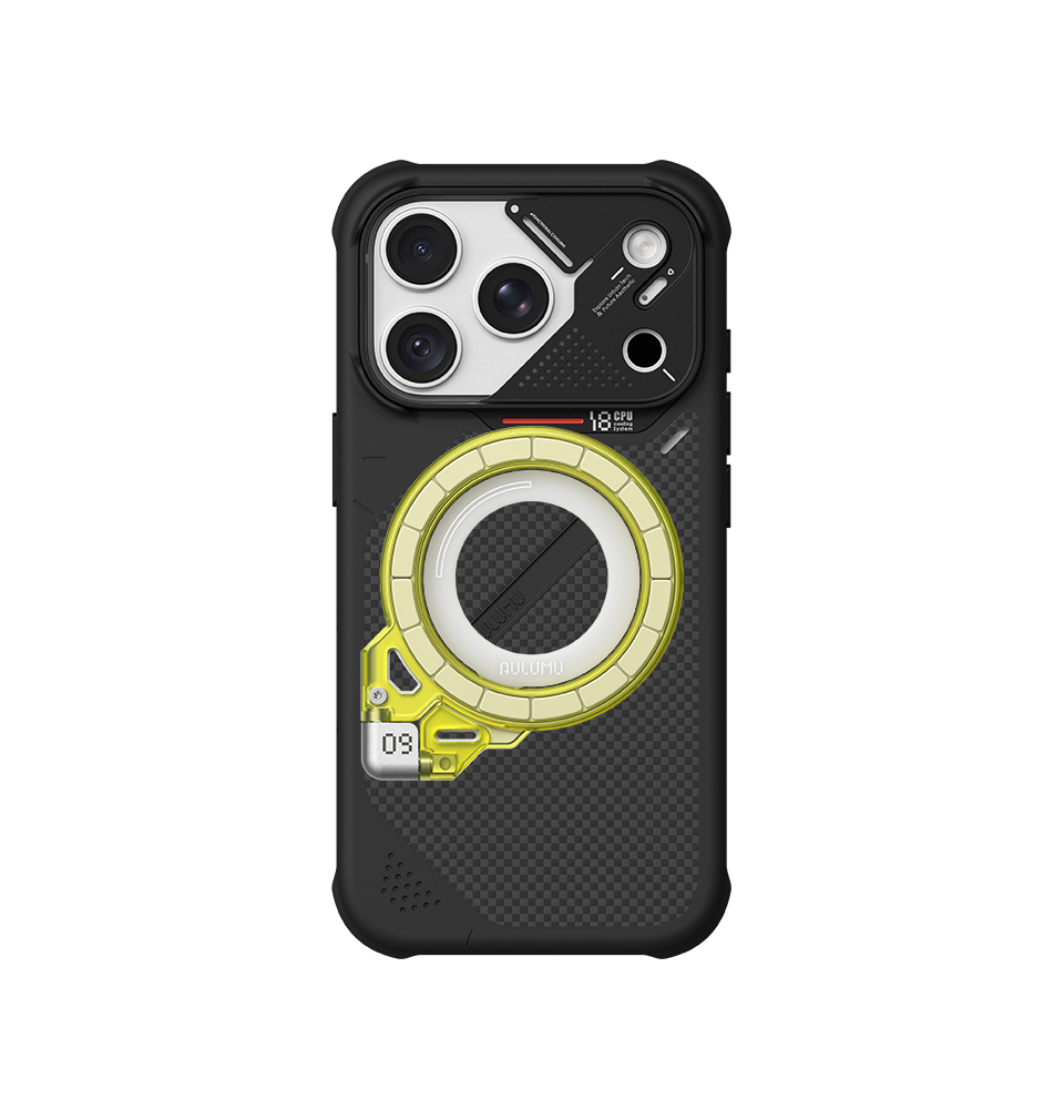 A18 iPhone 18/17 Proシリーズ対応 耐衝撃アラミド繊維スマホケース & G09 360度回転式 スマホリング スタンド