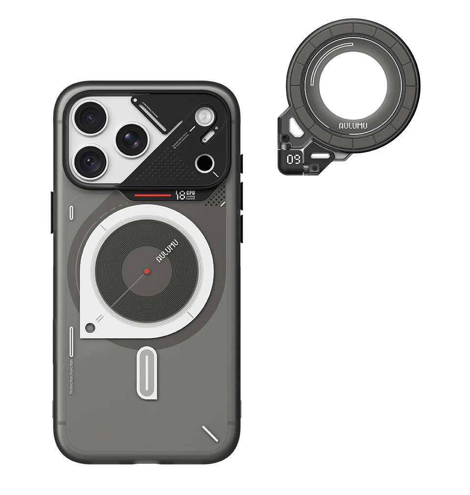 A18 iPhone 18/17 Proシリーズ対応 フロステッドケース & G09 Ghost 360度回転式 スマホリング スタンド